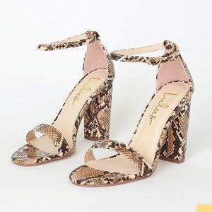 Lulus snake print heels never worn